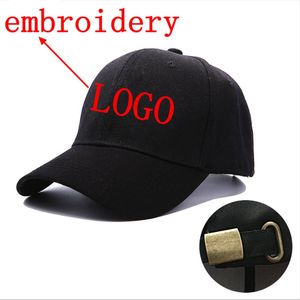 Nouveau chapeau Logo personnalisé broderie pour unisexe casquette de baseball réglable femmes décontracté couleur unie Hip Hop papa casquettes Snapback papa adulte chapeaux