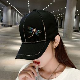 Nieuwe hoed dames Koreaanse versie schattige libel honkbal pet mode herfst zon hoed vrouwen zonnebrandcrème cap tide