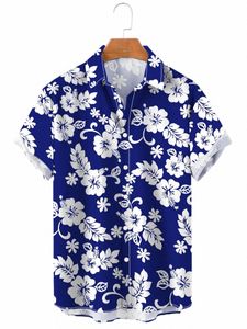 Nieuwe Hawaiiaanse Stijlvolle Heren Luxe Casual Bloemen Shirts Gedrukt 3d Korte Mouw Plus Size Harajuku Rockabilly Anime Maccabi f1eD #