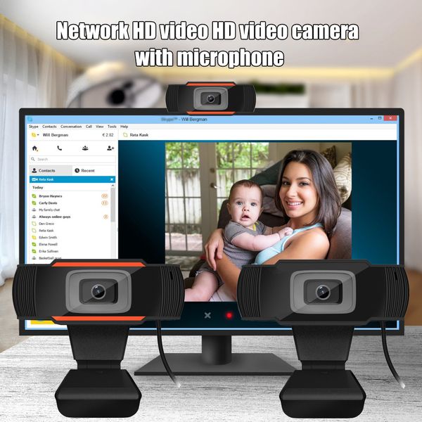 Nueva cámara web HD 720P 1080P Cámara inteligente USB Grabación de video giratoria Cámara web con micrófono para lecciones en línea Computadoras de escritorio Computadoras portátiles