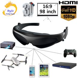 Nouvelles lunettes vidéo 3D HD922 FPV, distance de 2 mètres, affichage virtuel 98 pouces, grand écran, prise en charge IOS et Android, entrée HD 1080P