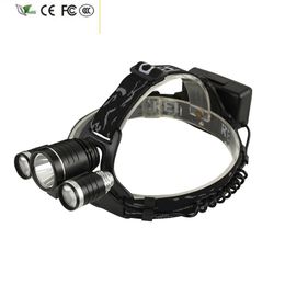 Nouvelle lampe frontale lampe de poche lampe frontale lumière de vélo Led pour l'équitation USB rechargeable 18650 batterie fonction d'interdiction de puissance phare étanche