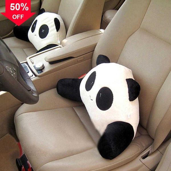 Nouveau repose-tête oreiller respirant confortable PP coton mignon Panda forme siège de voiture en peluche oreiller lombaire pour coussin de voiture de voiture