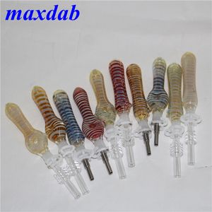 Hookah glas nectar pijp met 10 mm kwart ti tips keck clip tabak handbuizen dab rig bong hookah 2 stijlen