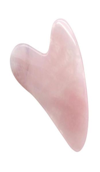 Nueva salud, cuarzo rosa, Jade, tablero Guasha, raspador de piedra Natural, herramientas chinas Gua Sha para cara, cuello, espalda, cuerpo, presión de acupuntura 8426420