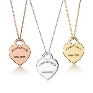 Nouveau coeur clé pendentif collier original 925 argent amour collier charme femmes bricolage charme bijoux cadeau clavicule chaîne haut de gamme marque designer collier