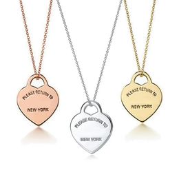 Nuevo corazón clave collares pendientes original 925 collar de amor de plata encanto mujeres DIY encanto joyería regalo cadena de clavícula collar de diseñador de marca de alta gama