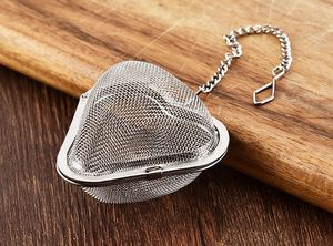 Nouveau filtre à thé en acier inoxydable 304 en forme de coeur