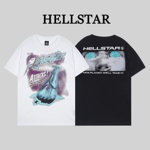 Новая футболка с принтом hellstar Alien Art, футболка, мужские женские футболки, футболка с графическим рисунком, хипстерская футболка, уличное граффити, фольга с надписями, мужские большие размеры SMLXL2XL3XL