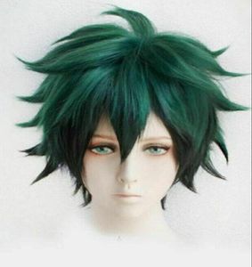 Nieuwe Hero Academia Izuku Midoriya Deku Short Green Black Hybrid Cosplay WIG2150165