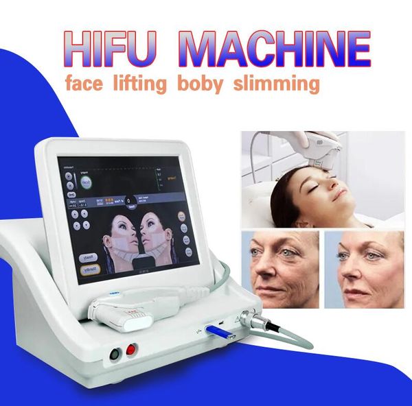 Nouvel équipement de beauté de la clinique amincissante de resserrement de la peau Hifu avec 5 cartouches anti-âge à ultrasons focalisés à haute intensité pour le visage et le corps