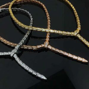 Nouvelle haute édition trésor V Style maison mode interdiamant serpent pendentif mince serpent femmes gland collier