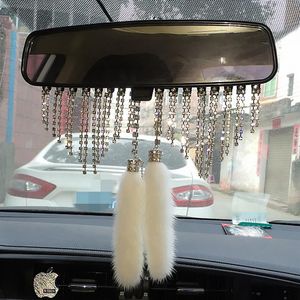 Nieuwe High-end Auto Crystal Diamante Hanger Nertsen Achteruitkijkspiegel Opknoping Ornamenten Charme Auto-interieur Decoratie Accessoires215i