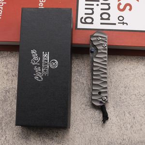 Nieuwe High End CR Klein Zakmes Damascus Staal Blade CNC TC4 Titanium Legering Handvat Outdoor EDC Zakmap Messen Survival Gear