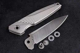 Nieuwe High End Flipper Folding Mes M390 Satijnen Blade TC4 Titaniumlegering Handvat Kogellager Snelle Openingsmessen EDC Pocket Mes