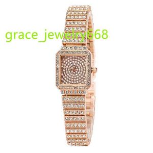 Nueva gama alta Venta caliente Moda Full Sky Star Banda de acero con incrustaciones de diamantes Reloj para mujer Cuadrado Agua Diamante Cara Reloj de pulsera de diamantes completo