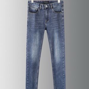 Nieuwe high-end heren jeans trendy merk European slanke fit rechte been casual jeans herfst en winterstijlen b3339#