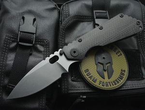 High End Tactical Folding Mes D2 Stone Wash Mes Carbon Fiber + TC4 Titaniumlegering Handvat Survival Folding Messen EDC-uitrusting