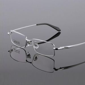 Hoogwaardige Pure Titanium Full Frame Zonnebril Frames Male Myopia Ultra Light Business Breedte