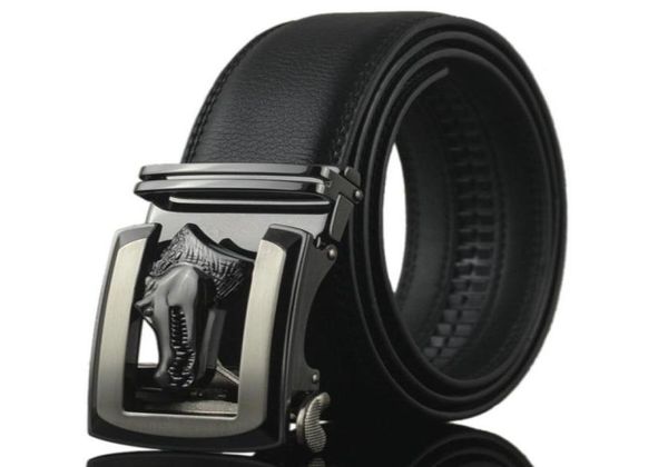 Nouveaux designers de luxe Men039s crocodile boucle automatique ceinture noire Ceintures de créateurs pour hommes jeans ceinture4576333