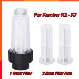 Nuevo filtro de agua de lavadora de alta presión para Karcher K2 K3 K4 K5 K6 K7 G 3/4 ''filtros de agua con 2 núcleos de filtro para Lavor para Nilfisk