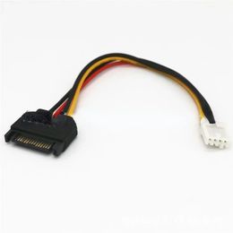 Nieuwe hoge kwaliteit 1 pc's 15 -pins sata mannelijk tot 4 pin molex vrouwelijke IDE HDD power harde schijf kabel nov4 mosunxfor IDE HDD Power Adapter voor SATA