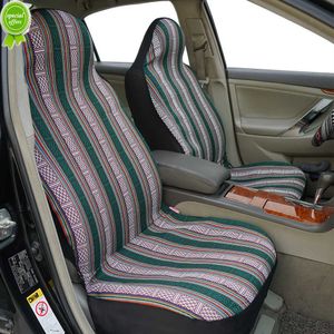Nieuwe hoogwaardige 4 mm fabric -autostoelbekledingen Volledige set etnische stijl Auto -stoelbescherming Cover Universal Size voor vier seizoen