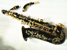 Nieuwe hoogwaardige zwarte altsaxofoon A-991 E-Flat professioneel saxmuziekinstrument met kofferaccessoires