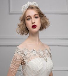 Nouvelle chaîne d'épaule de mariée de haute qualité, cristaux de mariée, enveloppes de dentelle, collier de mode de mariée, bijoux strass Noble romance9210938