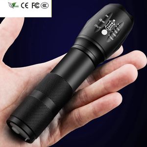 Lampe de poche Led avec batterie 18650 intégrée de haute qualité, torche XM-L2 U3 T6, Zoomable, fonction Powerbank, lanterne pour le Camping, nouvelle collection