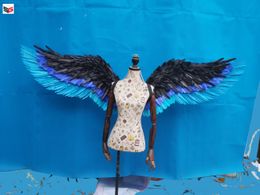 Nieuwe Hoge Kwaliteit Kleurrijke Angel Wings Natural Feather Handmade Crafts Fairy Wing Bar Party Decorations Width 200cm