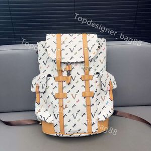 Nouveau designer de haute qualité sac à dos de luxe de luxe sac à dos hommes femmes de voyage de voyage en toile enduite de vache de vache à école de borde en cuir sac à dos