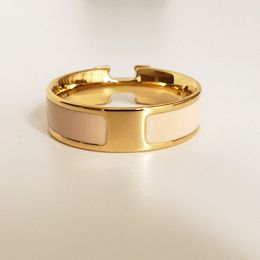 Nuevo diseño de diseñador de alta calidad anillo de titanio joyería clásica hombres y mujeres anillos de pareja banda de estilo moderno G5pp #