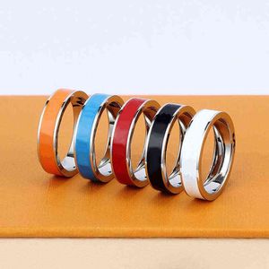 Nieuwe hoogwaardige ontwerper titanium stalen band ringen mode sieraden heren simple moderne ring dames cadeauvewa