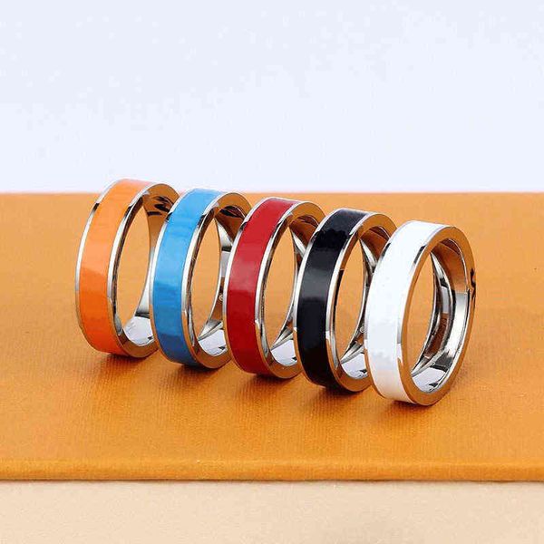 Nuevo diseñador de alta calidad, anillos de banda de acero de titanio, joyería de moda, anillo moderno simple para hombres, regalo para damas VEWA