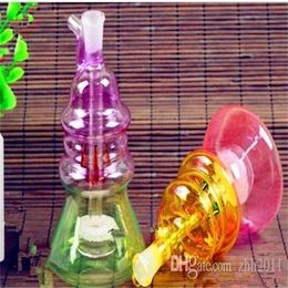 Dubbel gekleurd glas Speciaal gevormde filter water fles Glas Bong Water Pijp bongs Pijpen Rookaccessoires Kommen