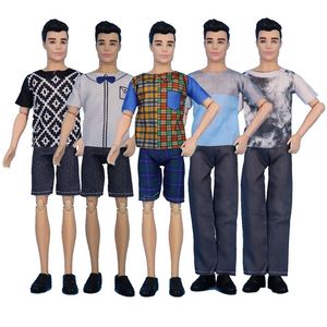 Nouvelle mode de haute qualité 10 articles/lot enfants jouets Ken poupée vêtements porter des costumes pantalons hauts pour Barbie amant bricolage Dressing jeu cadeaux