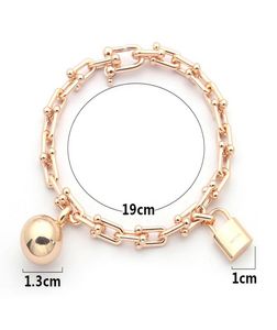 Nouvelle marque de mode de haute qualité Bracelet en acier inoxydable vendant un bracelet à perles rondes à locks ushapés