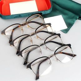 Nouveau cadre G0413 de haute qualité hommes lunettes à sourcils planche légère en métal grand carré fullrim pour lunettes de vue lunettes 5297O