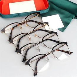 Nouveau cadre G0413 de haute qualité hommes lunettes à sourcils planche légère en métal grand carré fullrim pour lunettes de vue lunettes 5219k