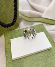 Nieuwe hoge kwaliteit sieraden 925 zilveren G brief women039s ring uitgeholde Daisy fashion ring verjaardagscadeau8800691
