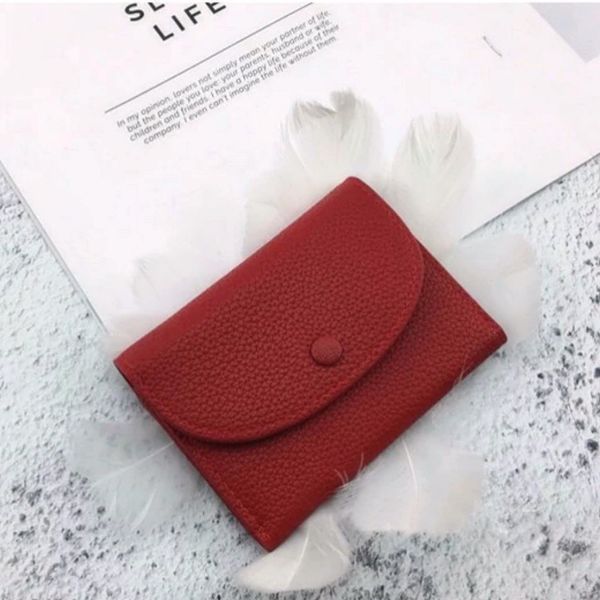 Nouveau portefeuille en cuir de haute qualité portefeuille pour femmes porte-cartes rose classique porte-cartes de visite dame sac à main petite enveloppe bag12 * 8 * 3 cm