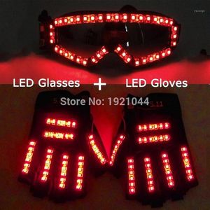 Nieuwe Hoge Kwaliteit LED Laser Handschoenen LED Light up Bril Bar Show Gloeiende Kostuums Prop Party DJ Dansen Verlichte Suit1192A