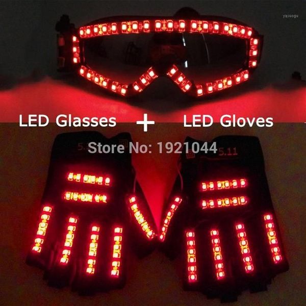 Nuevos guantes de Láser LED de alta calidad, gafas con luz LED, Bar Show, disfraces brillantes, utilería para fiesta, DJ, baile, Suit1243i iluminado