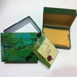 Nouvelle montre de luxe de haute qualité pour hommes, boîte de montre intérieure et extérieure pour femmes, montre-bracelet en bois vert Box2783