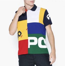 Polos pour hommes chemise imprimée à manches courtes dames t-shirt coton revers Colorblock créateur de mode taille S-5XL