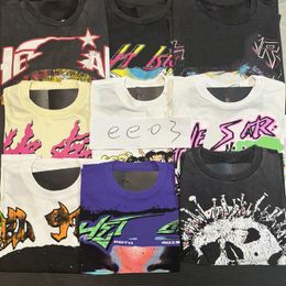 Camiseta de diseño para hombres de Five Star Fashion Mens Tisas Hip Hop Tees Mhirts para hombres Pintar Graffiti Graffiti Impresión Pareja de mangas cortas de algodón suelto