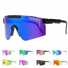 Nuevas gafas de sol de alta calidad de gran tamaño reflejado con lente roja TR90 UV400 Protecti Men Sport Wih Case I4Ph#