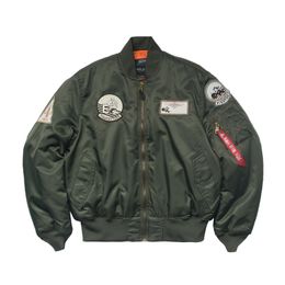 Nouvelle veste à épaulettes pilote vintage rembourrée de haute qualité de l’Air Force n salopette veste de baseball brodée veste MA-1