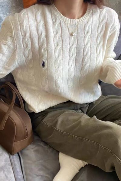 Nouveau pull torsadé pour hommes de marque polo de haute qualité pull en coton tricoté pull pull